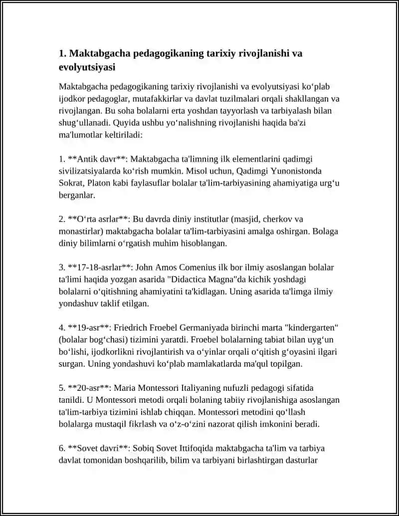 MAKTABGACHA PEDOGOGIKANING RIVOJLANISHI 3