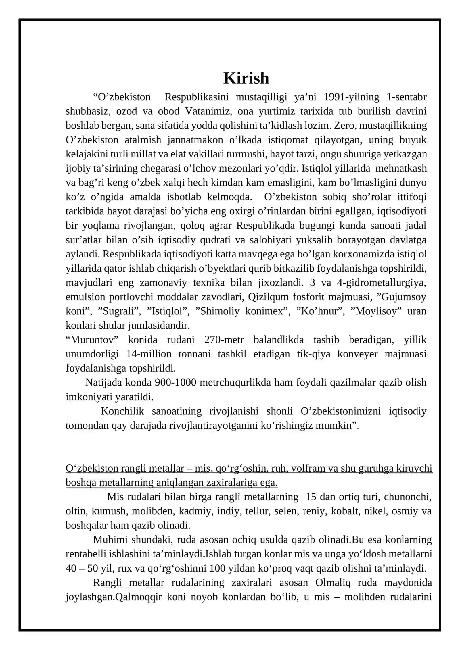 Qo’rg’oshin-rux rudasini boyitishning kollektiv-selektiv sxemasini hisoblash 3