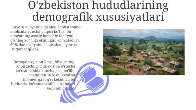 Oʻzbekiston hududlarining demografik xususiyatlari 3