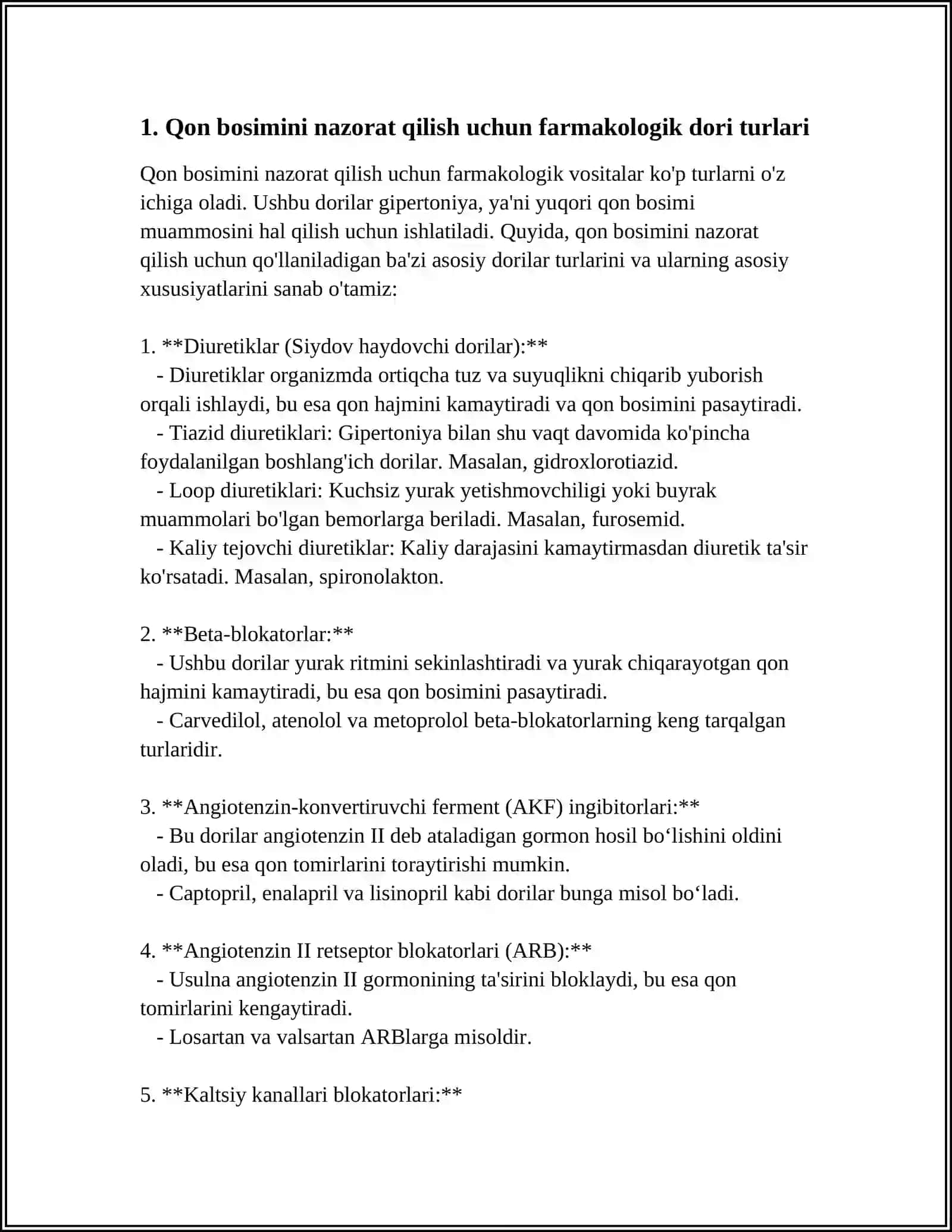 QON O'RNINI BOSUVCHI DORI VOSITALAR 3