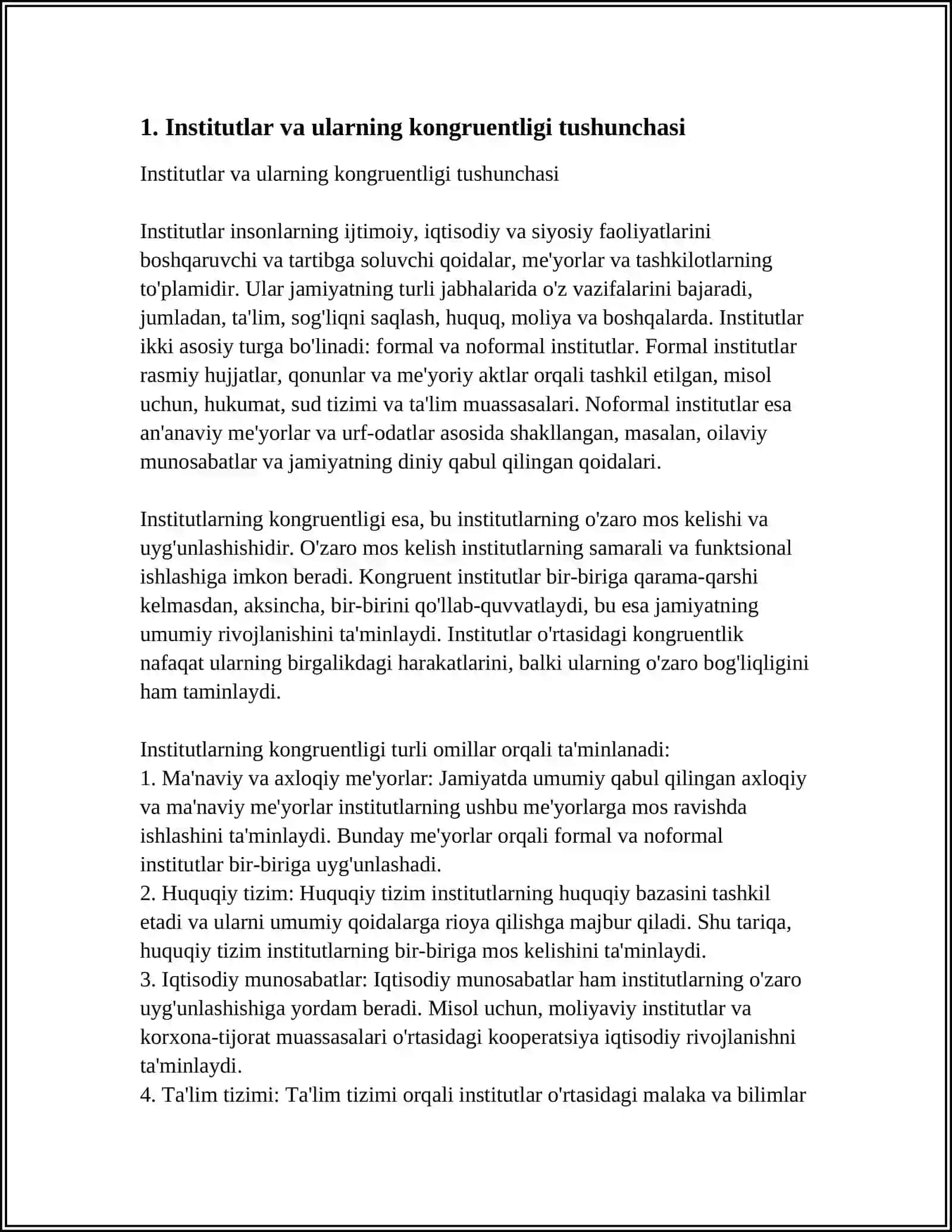 INSTITUTLARNING KONGRUENTLIGI 3