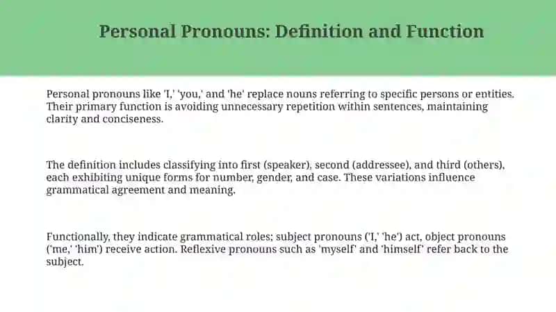 Understanding Personal Pronouns 3