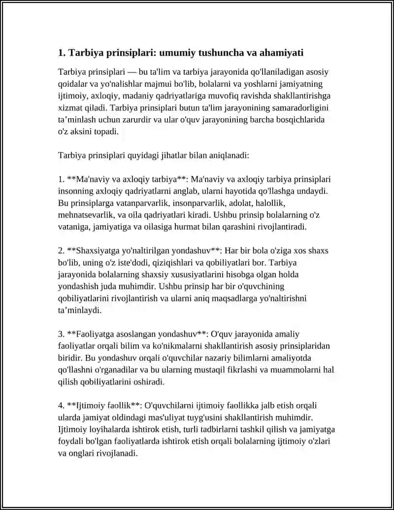 TARBIYA PIRINSIPLARI 3