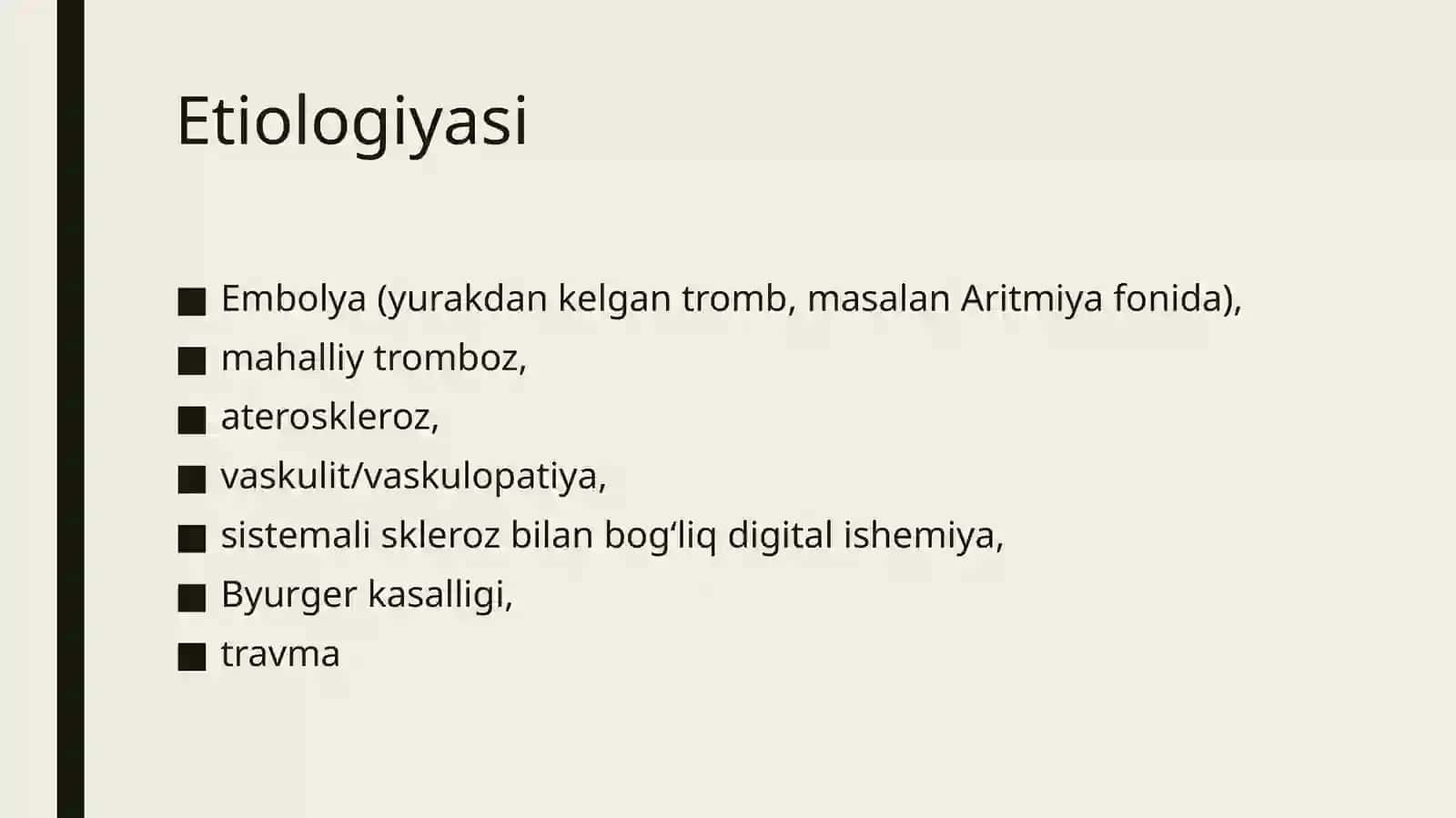 Qo‘l kritik ishemiyasi. Reyno kasalligi. 3