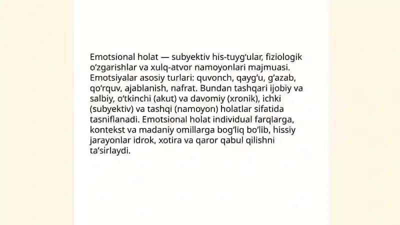 Emotsional holatlar 3