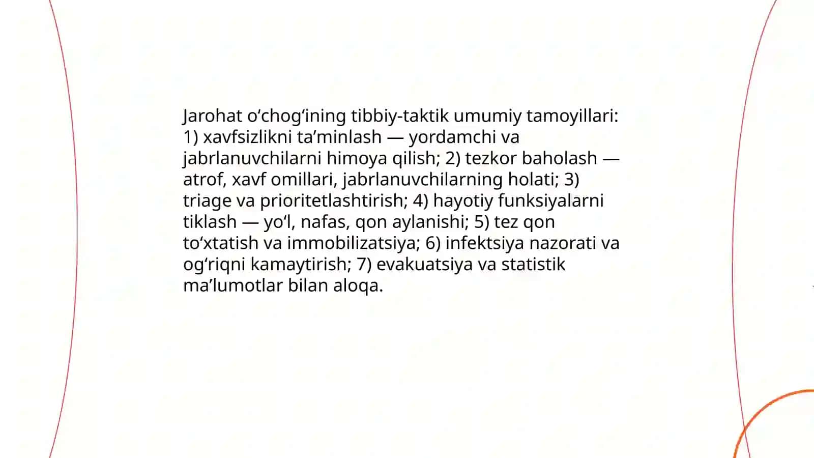 Favqulodda vaziyatlarda vujudga keluvchi jarohatlanish oʻchogʻlarining tibbiy-taktik tavsifi 3