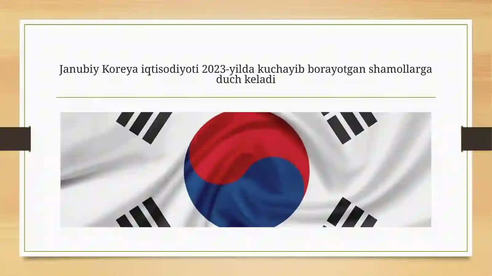 JANUBIY KOREYA MAKROIQTISODIY KO’RSATKICHLARI 3