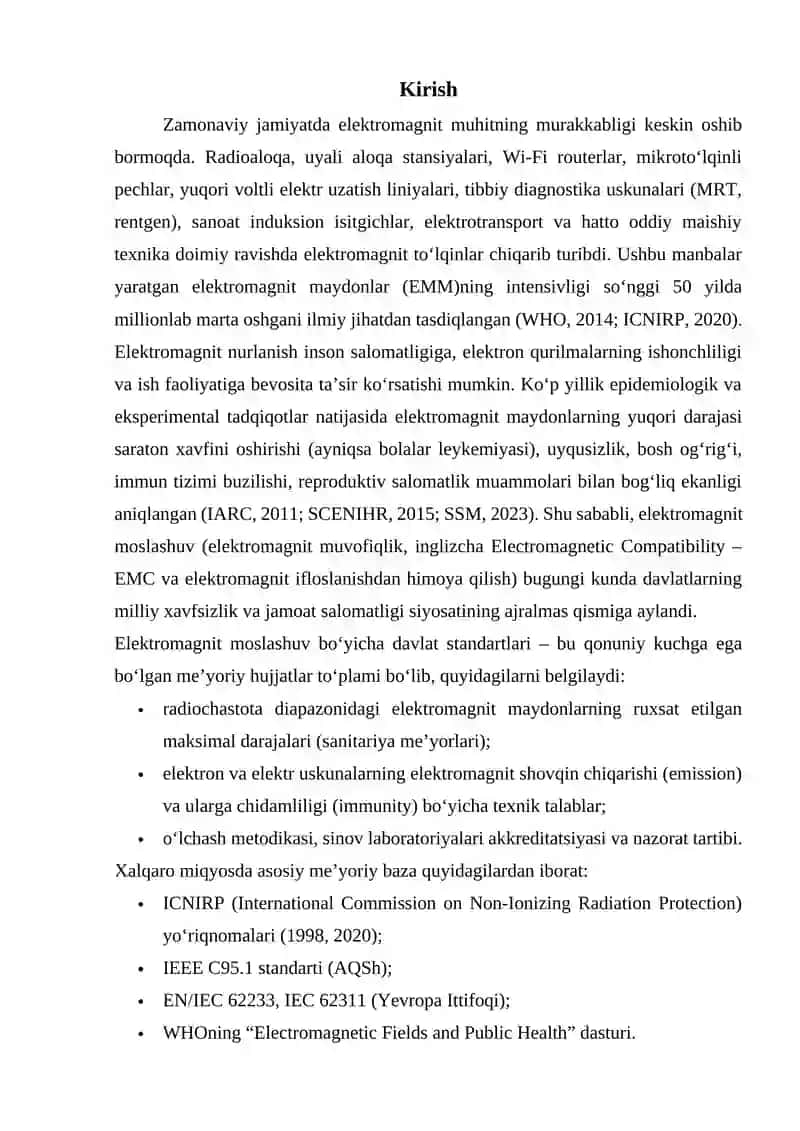 Elektromagnit moslashuv bo‘yicha davlat standartlari 3