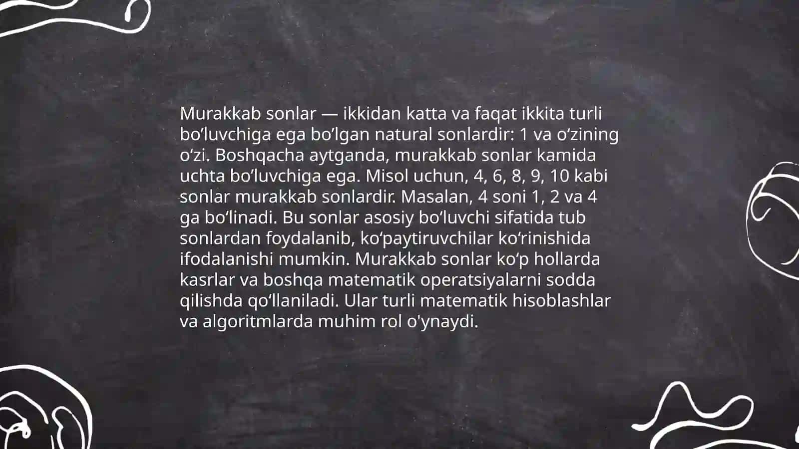 Murakkab sonlarga boʻlinish alomatlari 3