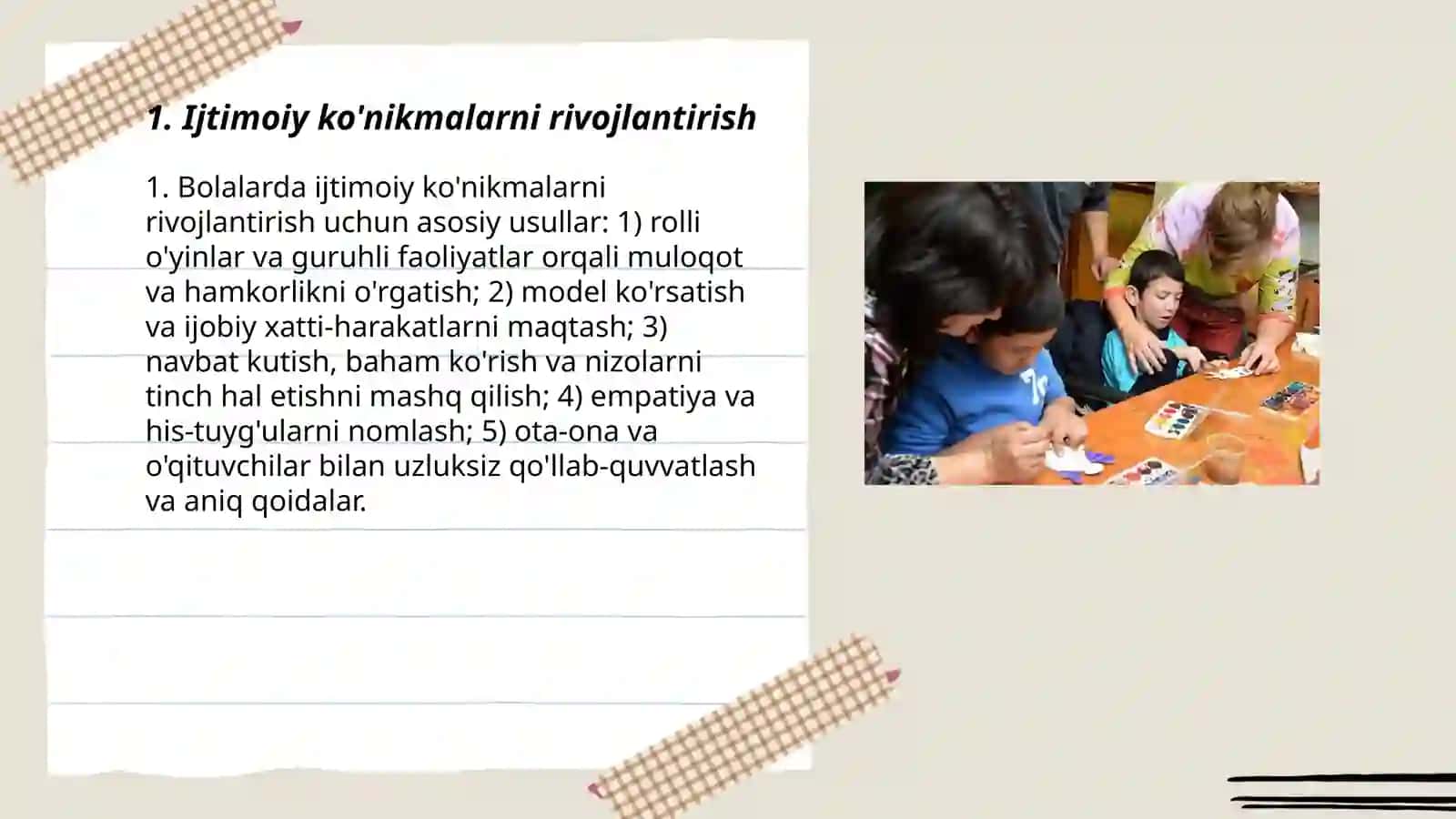 Ijtimoiy va emotsional rivojlanish 3