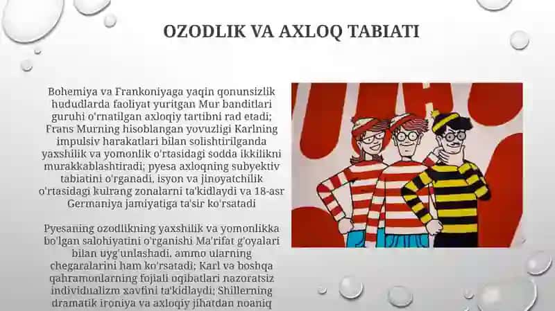 Shillerning "qaroqchilar" asarida tragik obrazlar 3