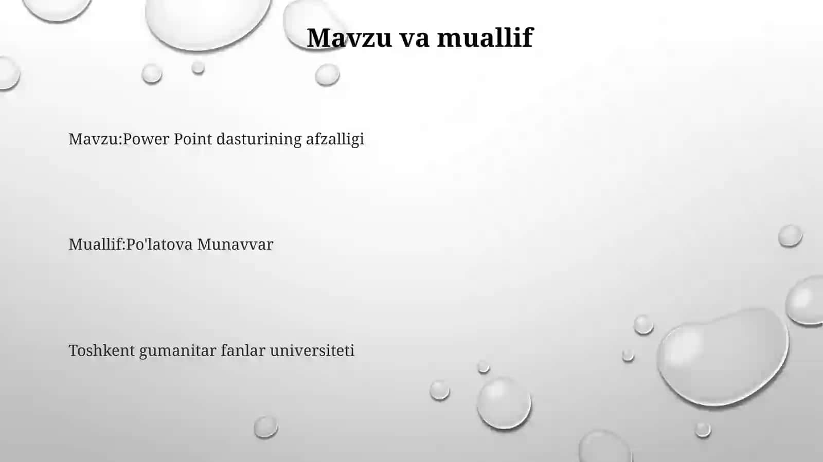 Power Point dasturining afzalligi 3