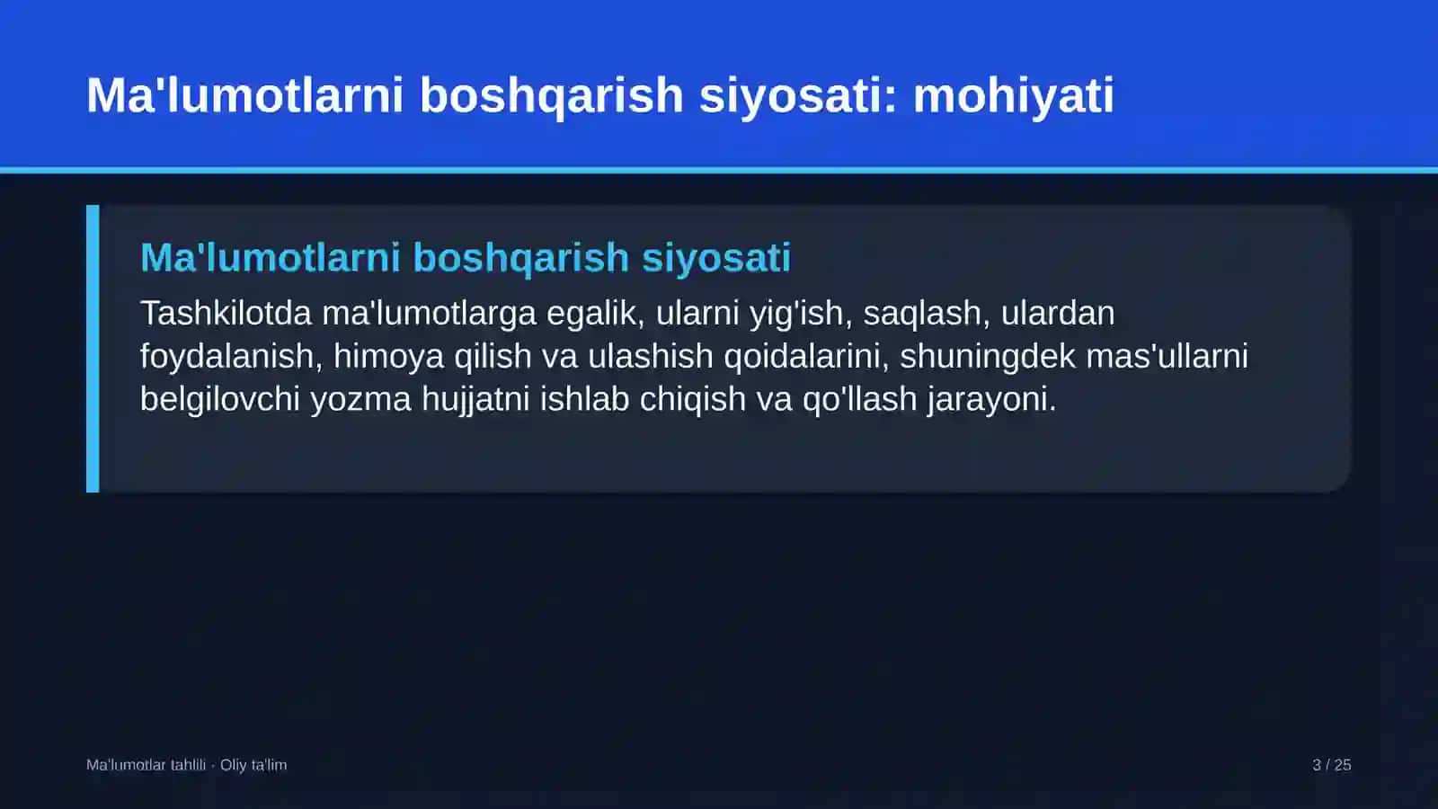 parfyumeriya kosmetika sanoatida ma'lumotlarni boshqarish siyosatini ishlab chiqish 6974 3