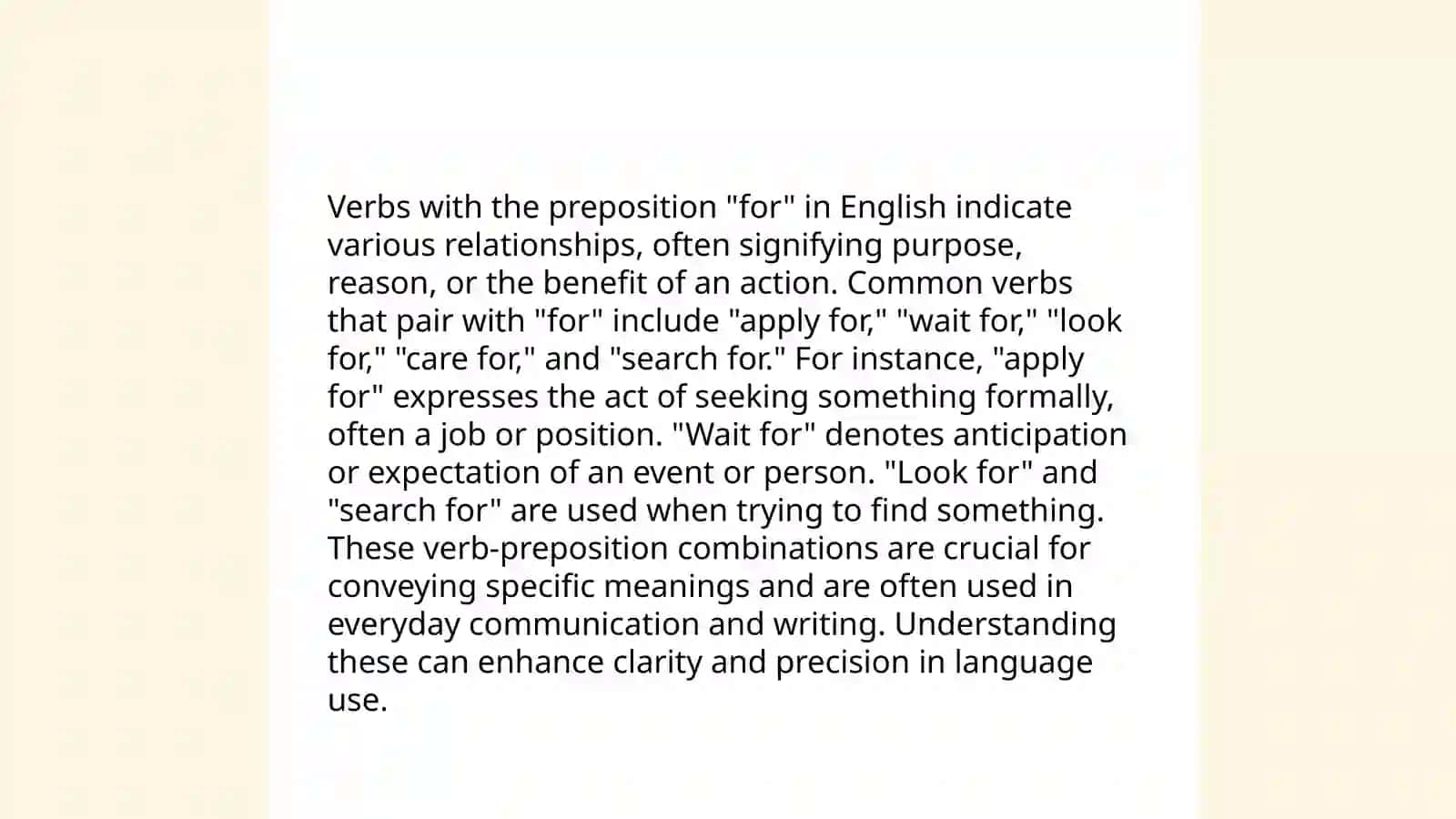 Verbs with Prepositions 3