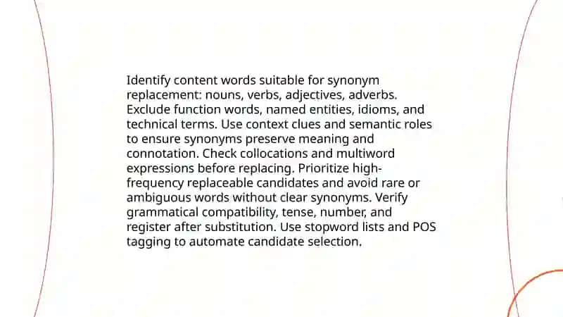 Paraphrasing using synonyms 3