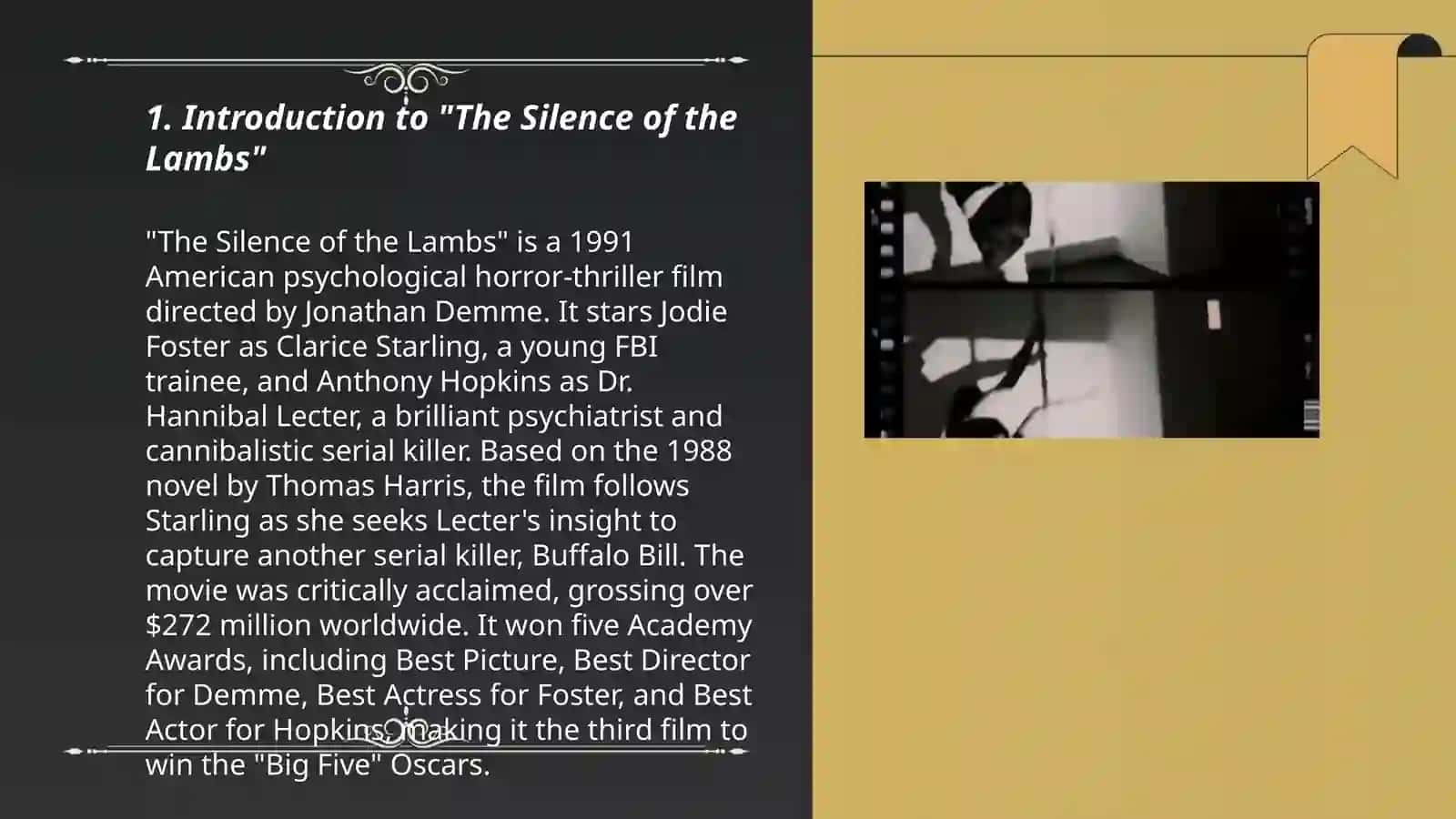 Summary of the silence of the Lamp 3