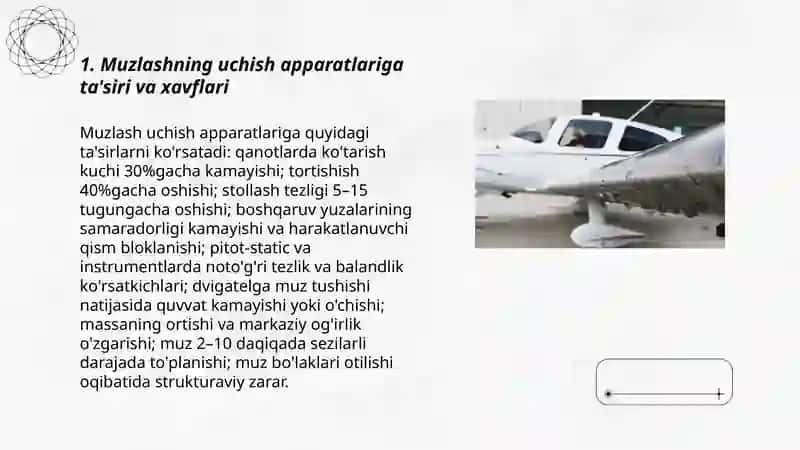Muzlashning uchish apparatlari 3