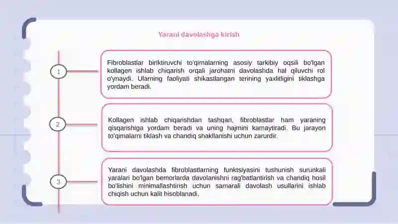 Fibroblastlar va jarohatning bitishi 3
