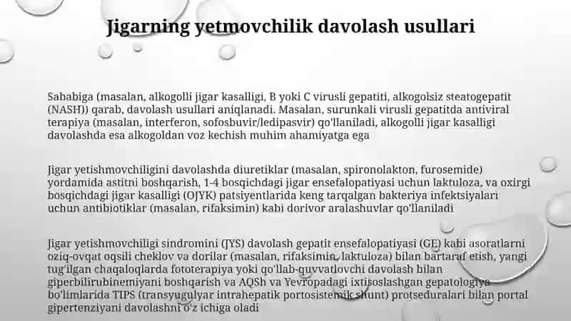 Jigar yetishmovchiligi sindromi 3