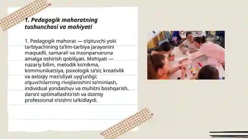 Pedagogik mahorat haqida tushuncha 3