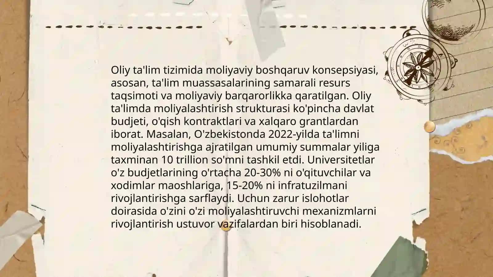Oliy ta'lim tizimida moliyaviy boshqaruv amaliyoti va uni takomillashtirish yollari 3
