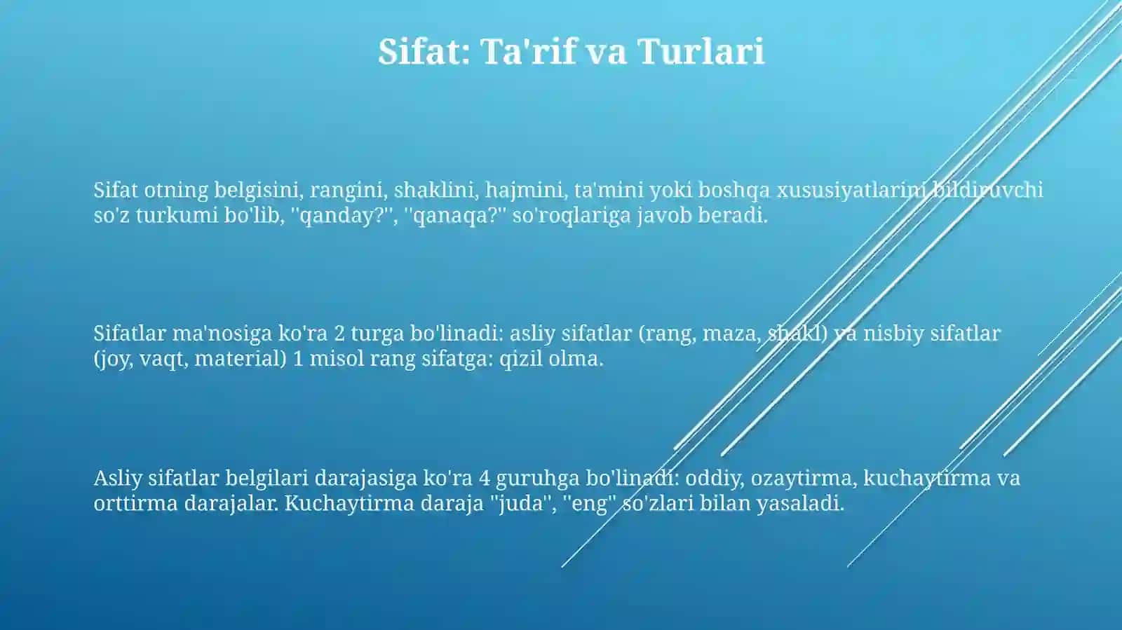 Sifat: Ta'rif va Turlari 3