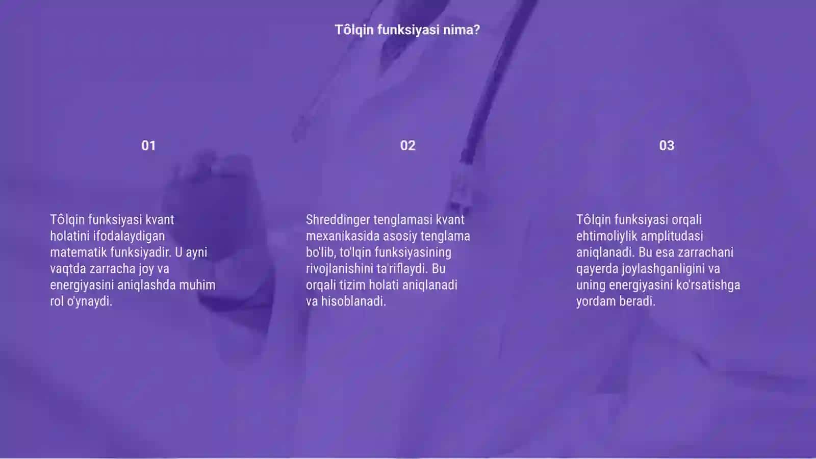 Tôlqin funksiyasi va Shreddinger tenglamasi 3