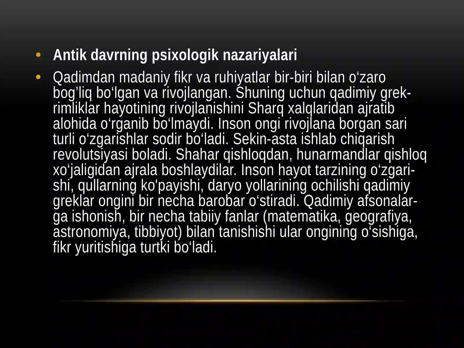 PSIXOLOGIYANI DASTLABKI VA O‘RTA ASRLARDA RIVOJLANISHI 3