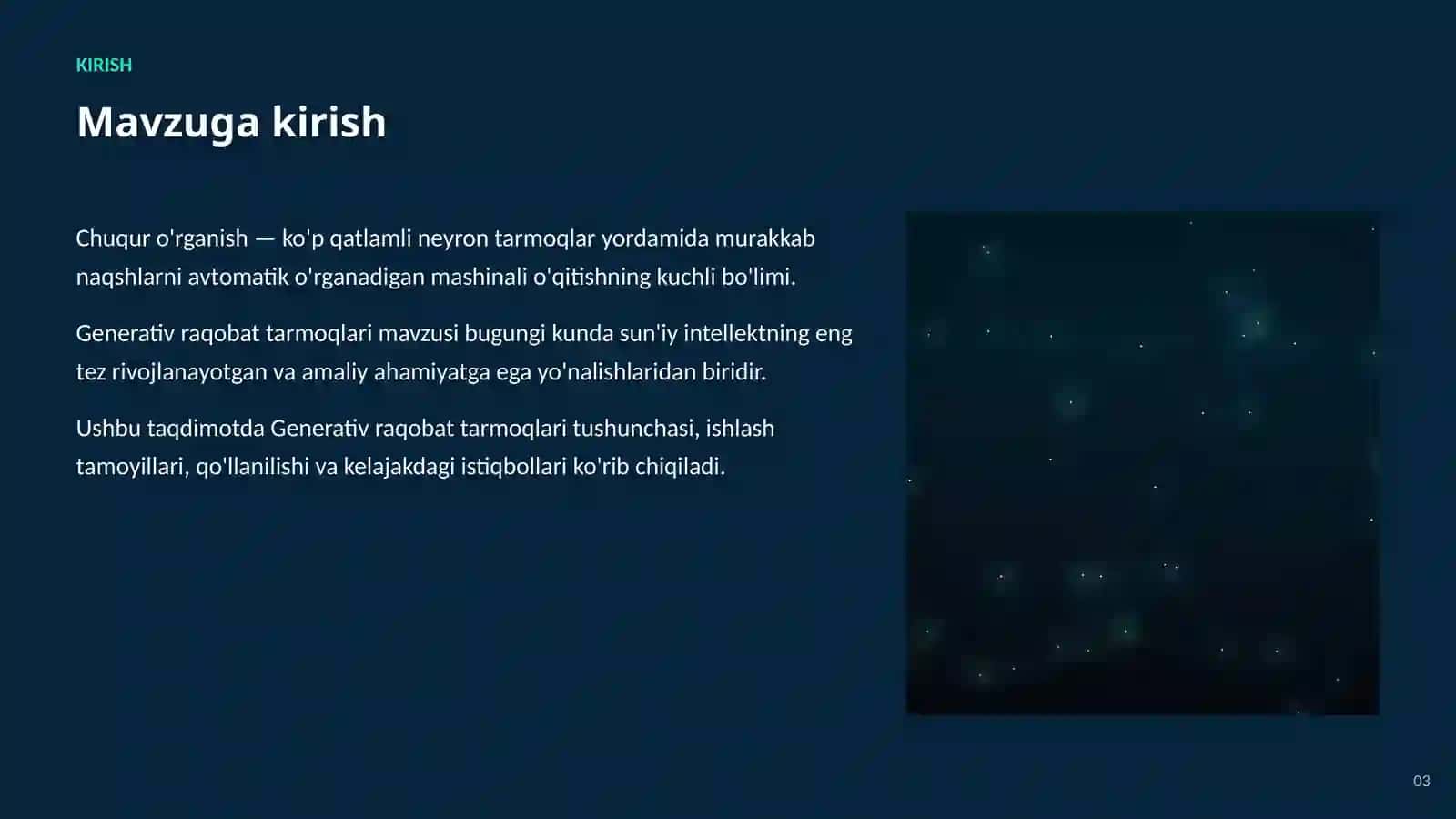 SUN'IY INTELLEKT • CHUQUR O'RGANISH 3