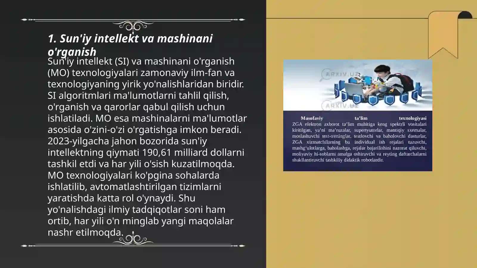 Sun'iy intellekt va mashinani o'rganish 3