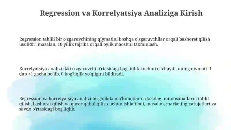 Regression va korrelyatsion tahlil 3