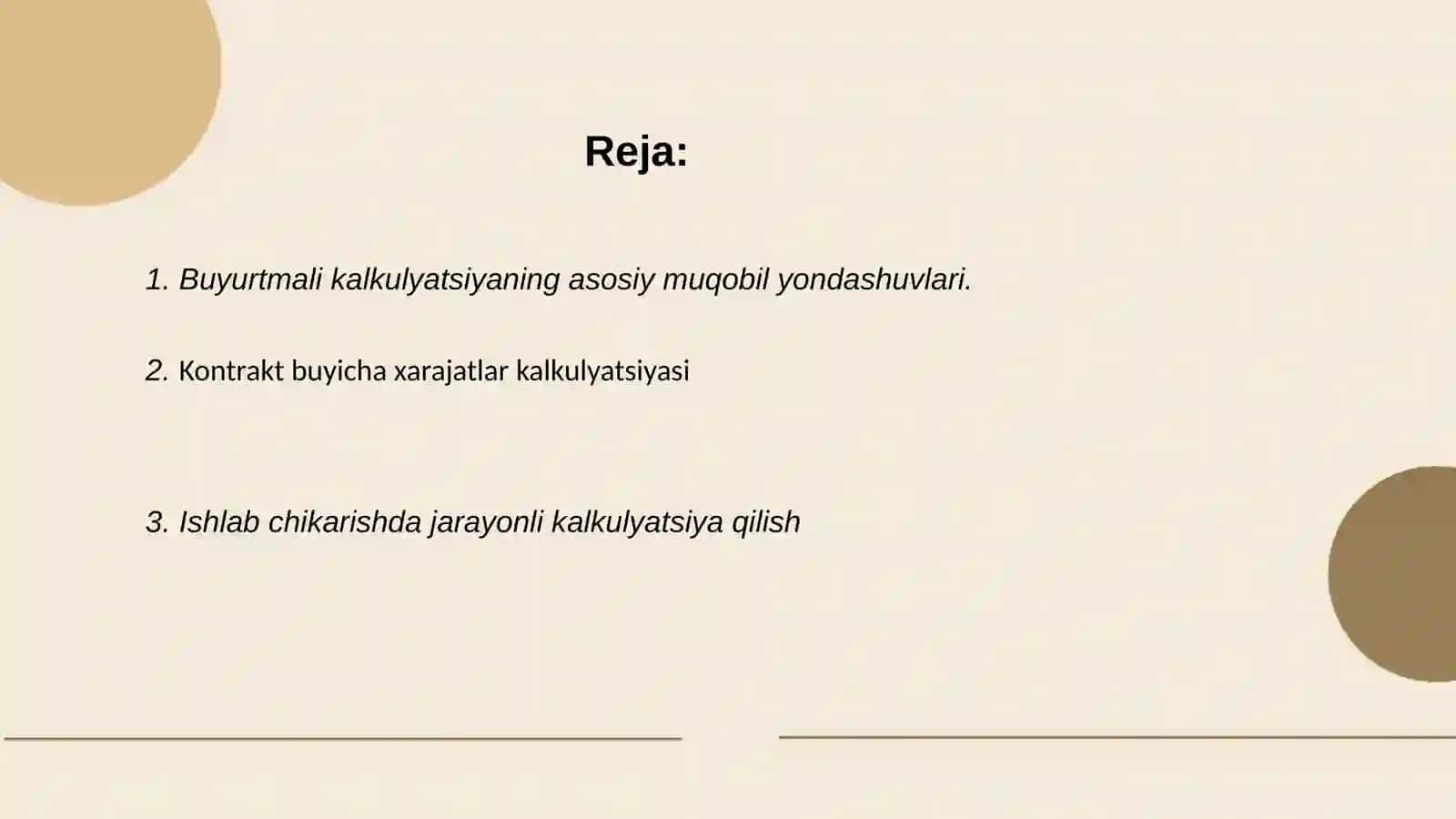 Buyurtmali kalkulyatsiya usuli 3