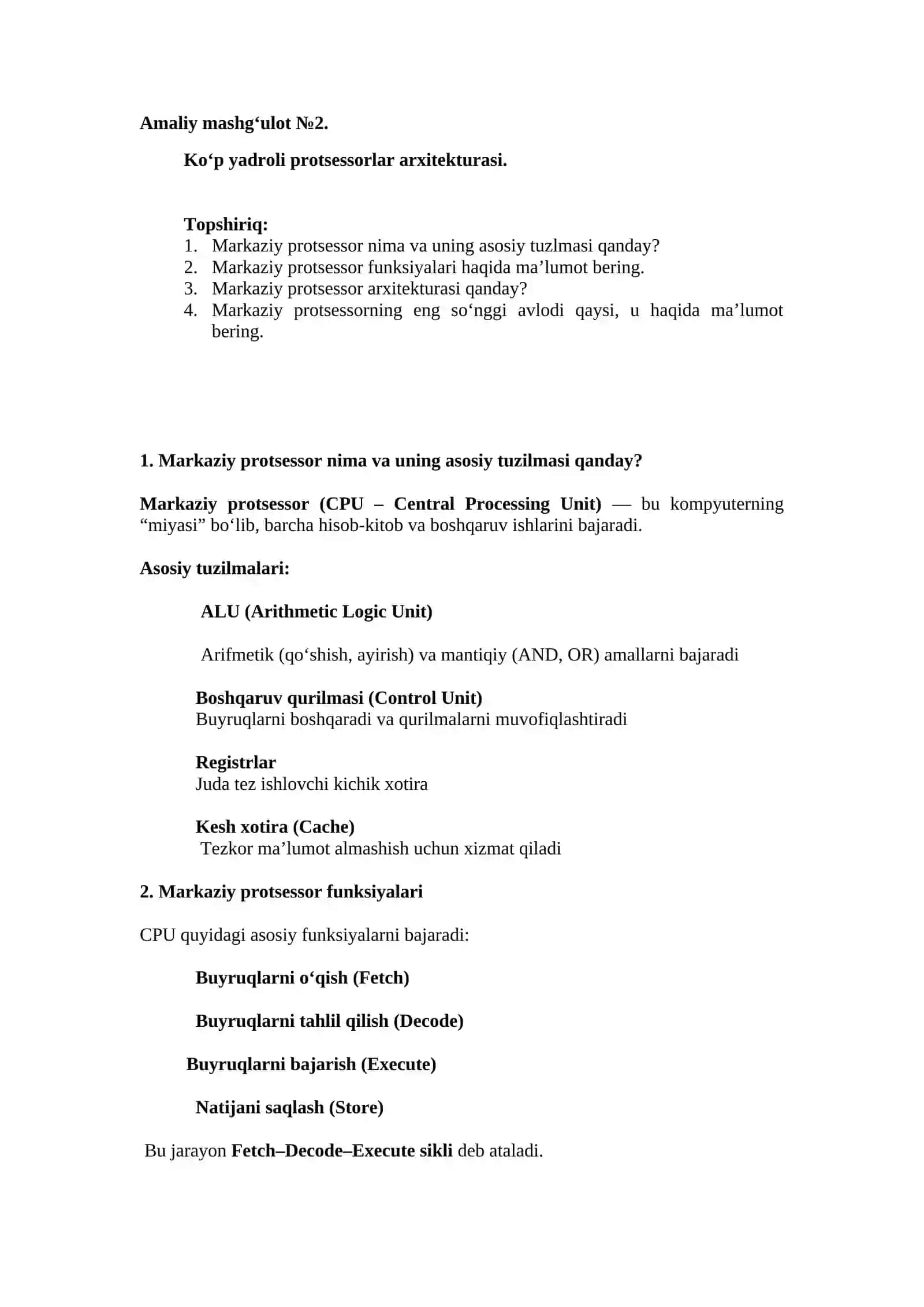 Kompuyuter Arxitekturasi 3