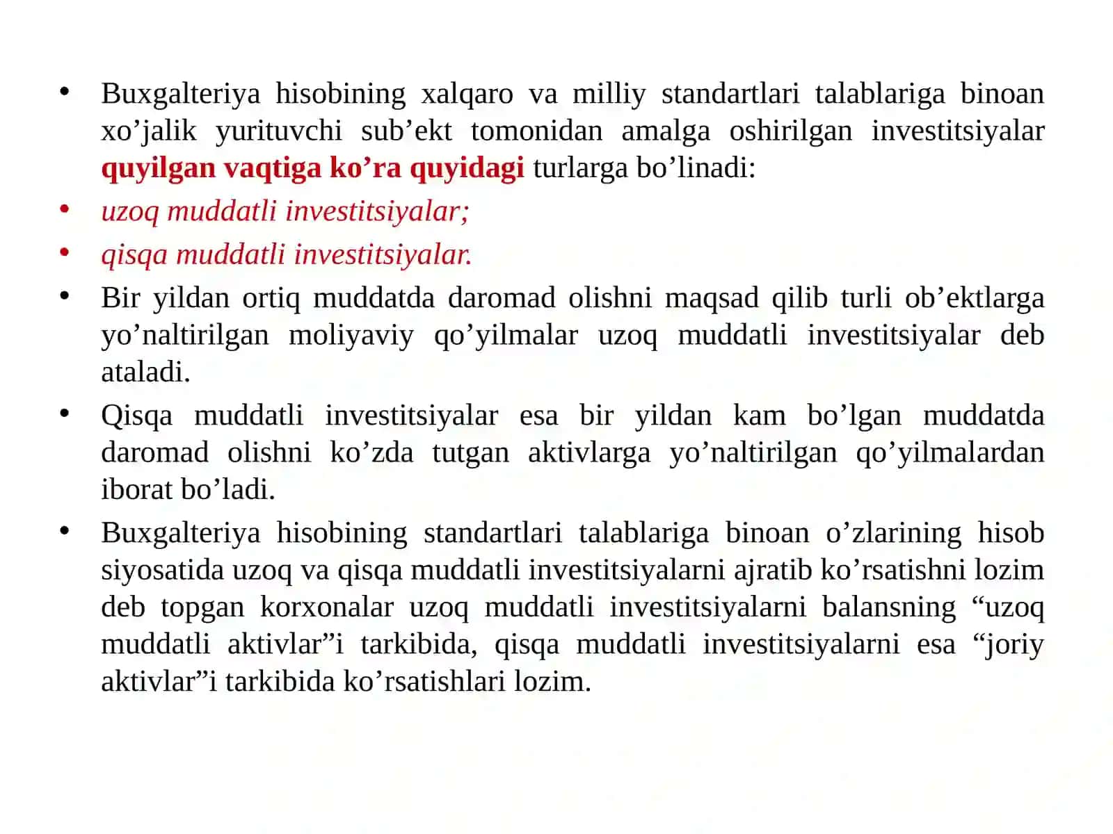 Investitsiya faoliyati 3