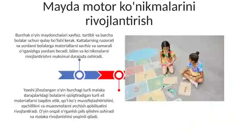 Maktabgacha ta'lim tashkilotlarida o'yin burchagi 3