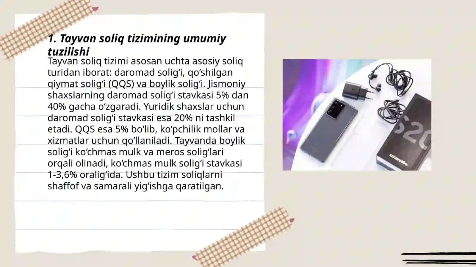 Tayvan soliq tizimi uning uziga xos xususiyatlari 3