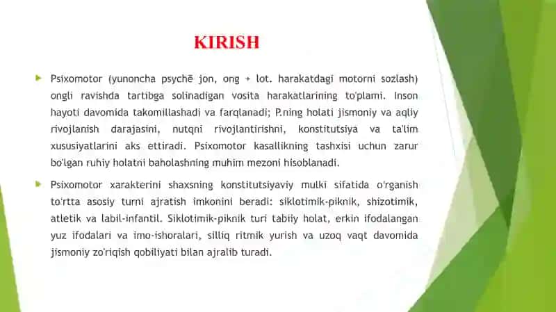 Psixomotorika tushunchasi 3