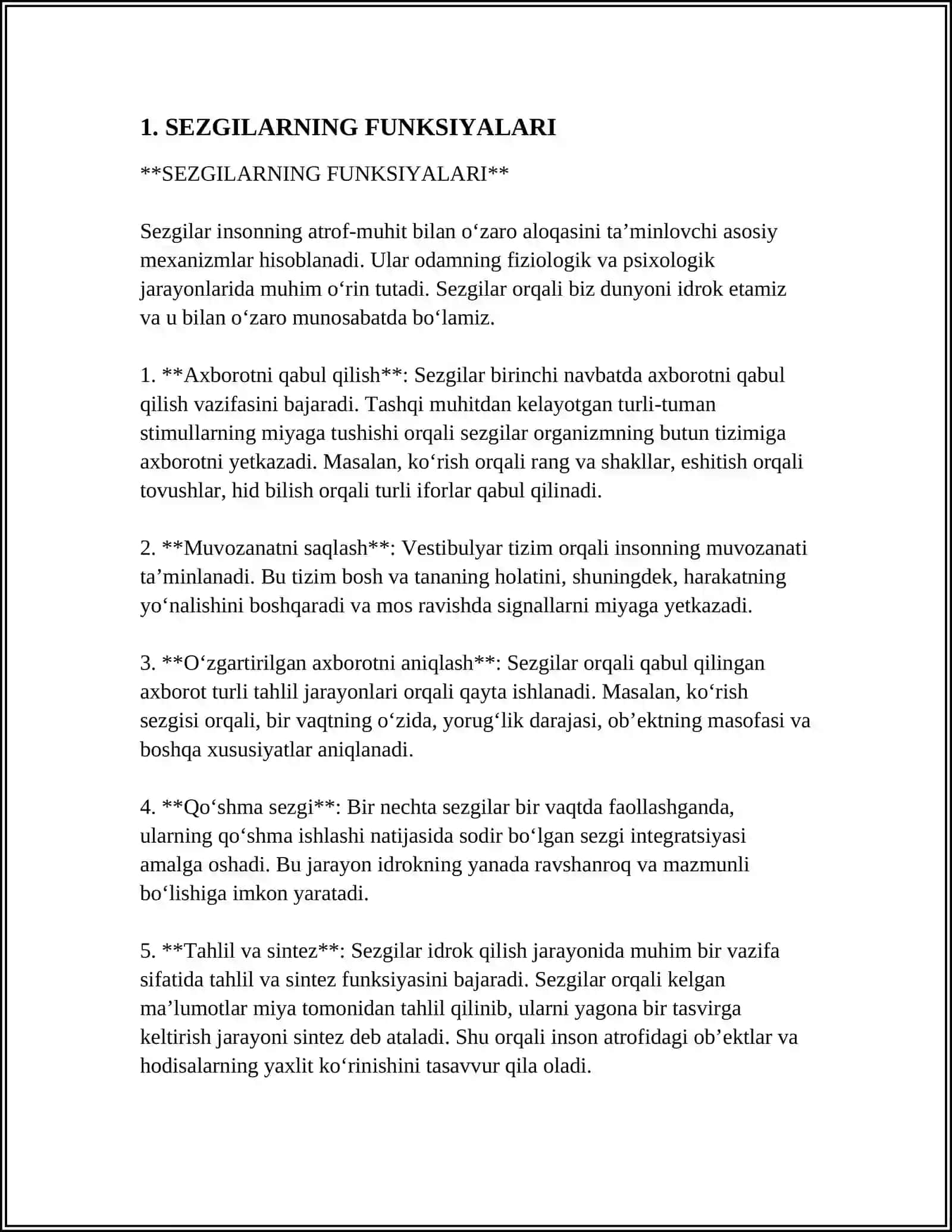 SEZGILARNING TURLARI VA TASNIFI 3