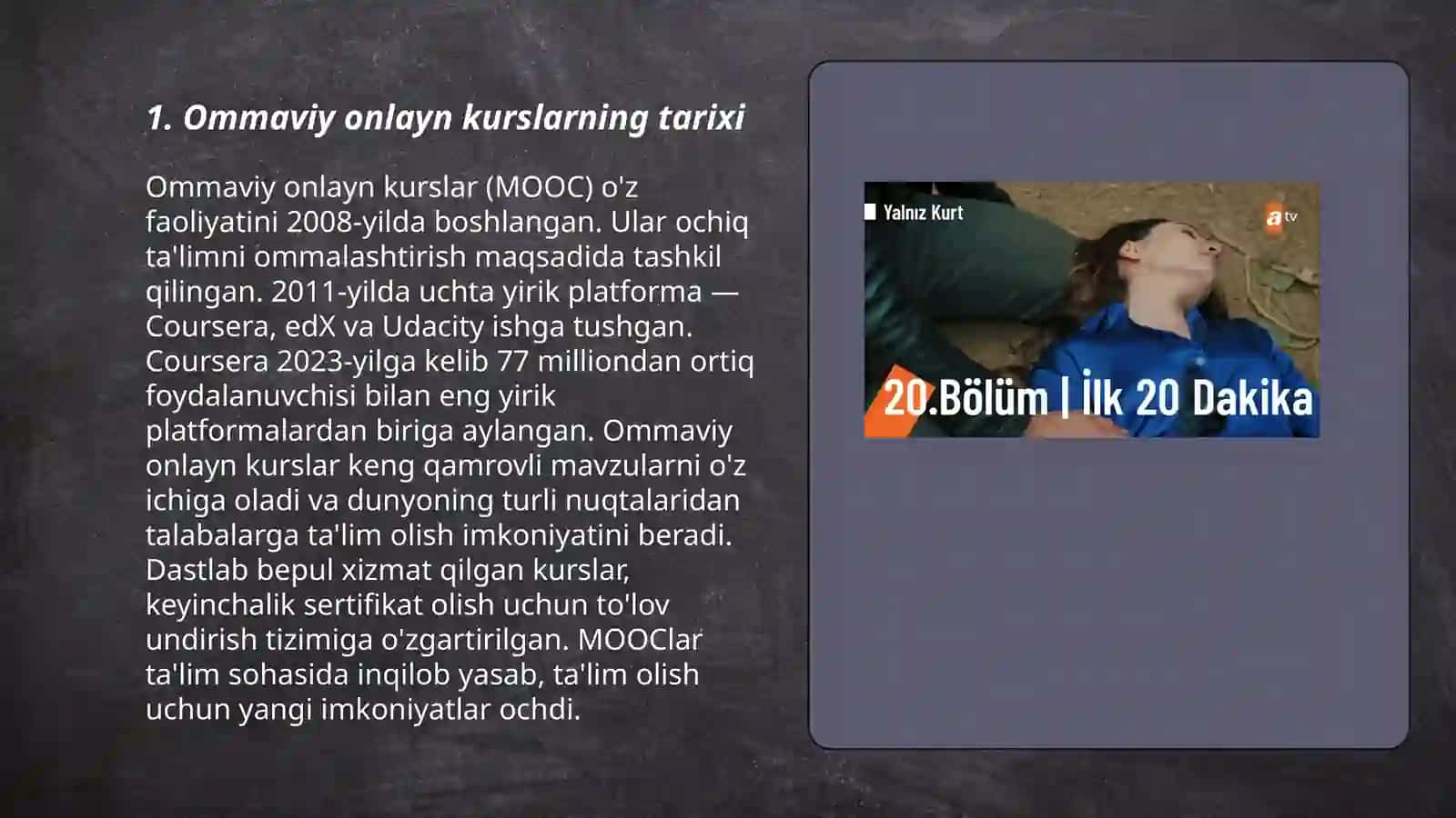 Ommaviy onlayn kurslar (MOOC) 3