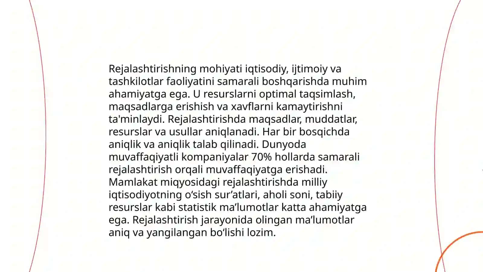 Rejalashtirishning mohiyati 3