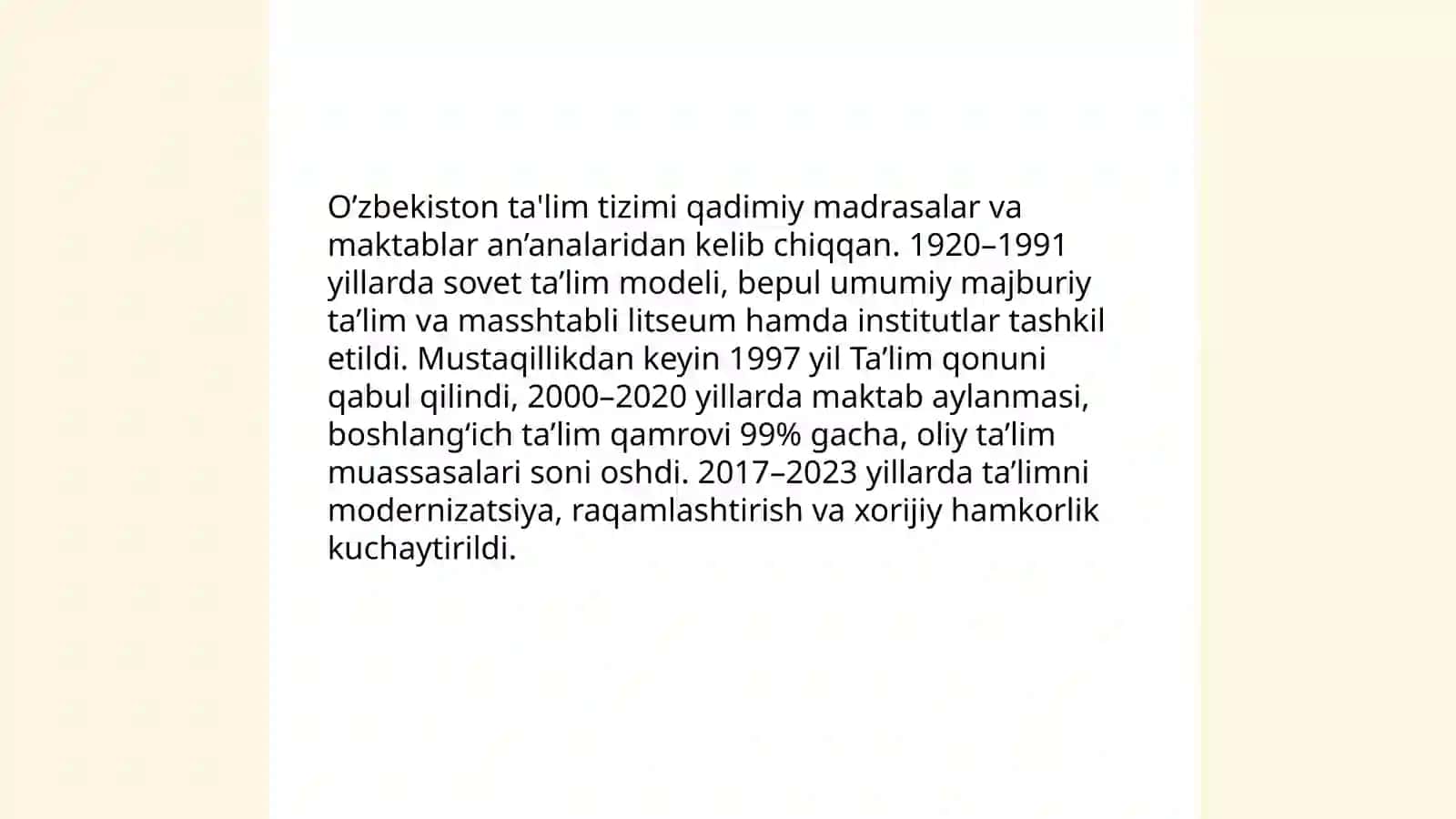 O’zbekiston talim tizimi 3