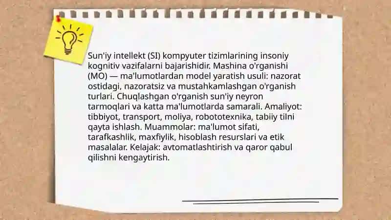 Sun'iy intellekt va mashina o'rganishi 3