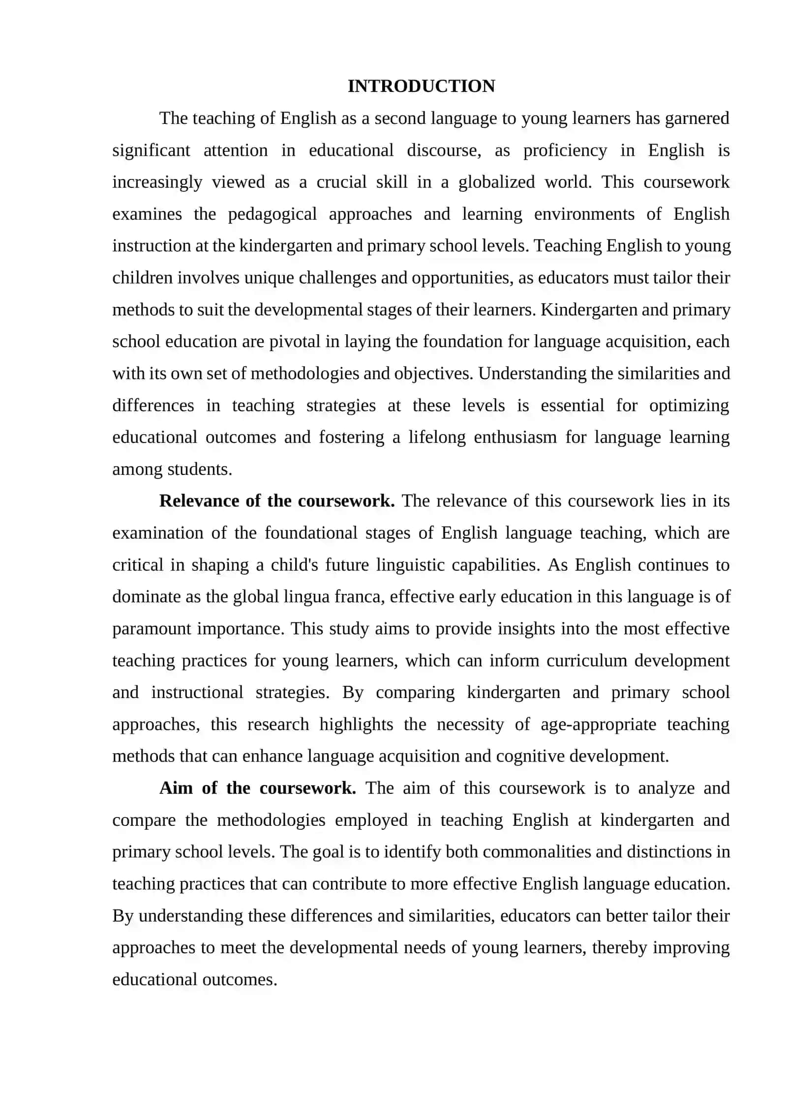 SIMILARITIES AND DIFFERENCES IN TEACHINING ENGLISH AT KINDERGARTEN AND PRIMAR SCHOOL 3
