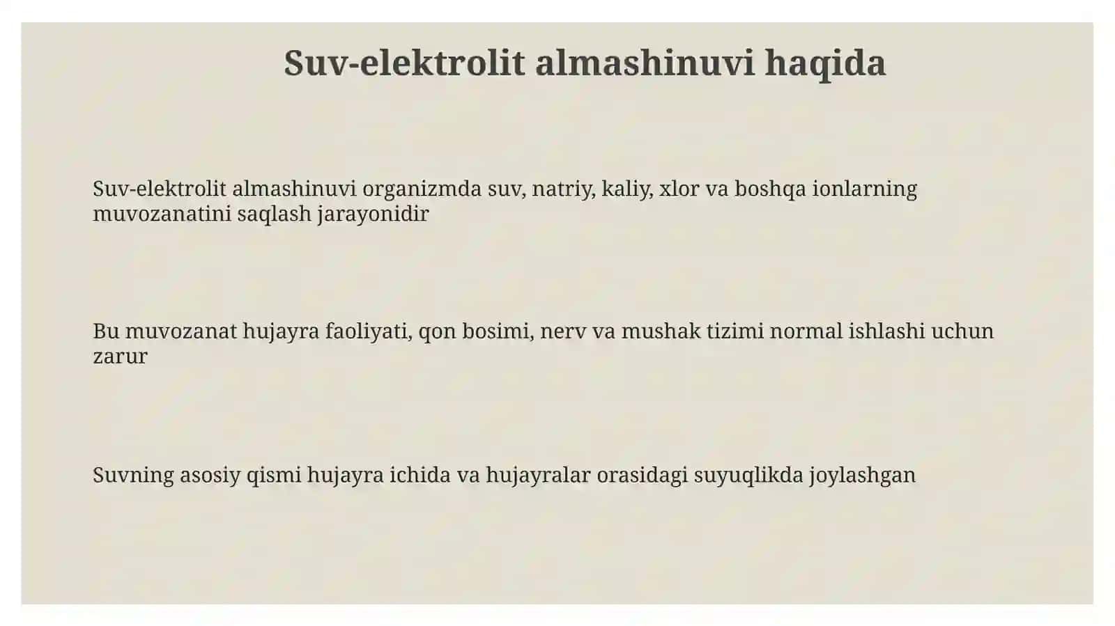 Suv-elektrolit almashinuvi buzilishi diagnostikasi 3