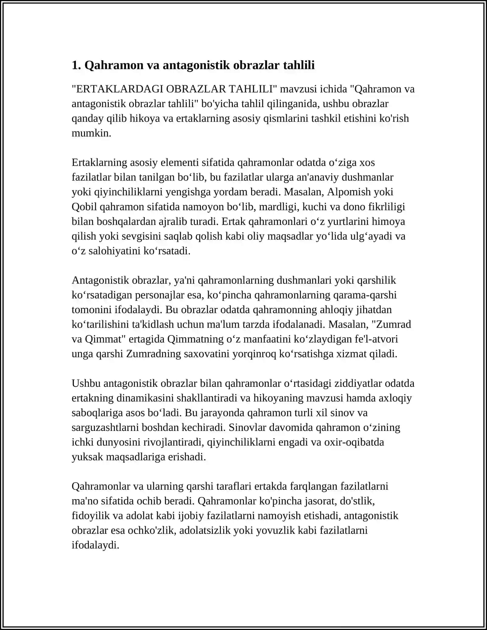 ERTAKLARDAGI OBRAZLAR TAHLILI 3