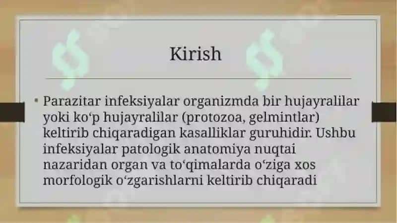 PARAZITAR INFEKSIYALAR (MALYARIYA LEYSHMANIOZ AMEBIAZ). 3