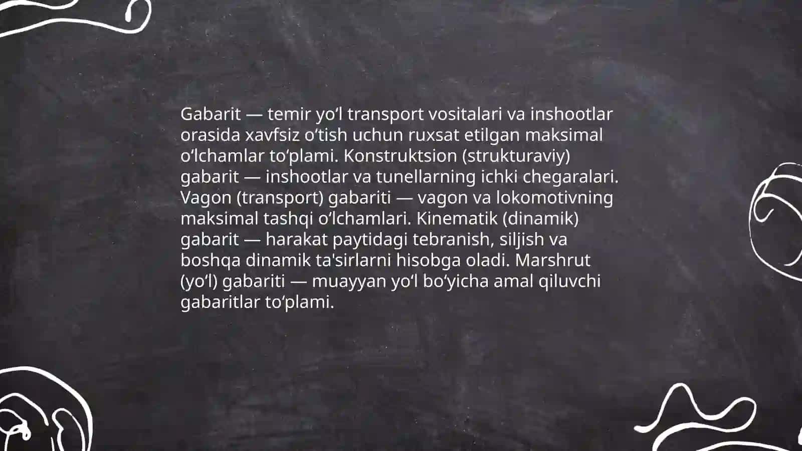Temir jollarda gabaritler 3