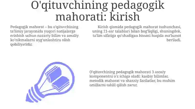 O'qituvchining pedagogik mahorati 3