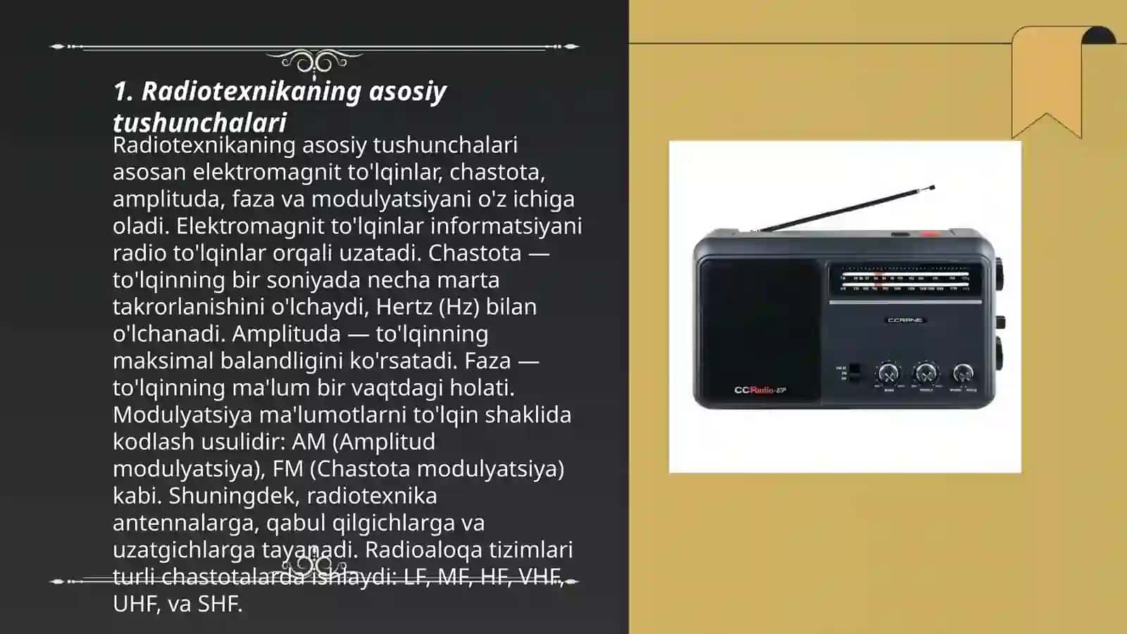 Radiotexnikaning asosiy tushunchalari 3
