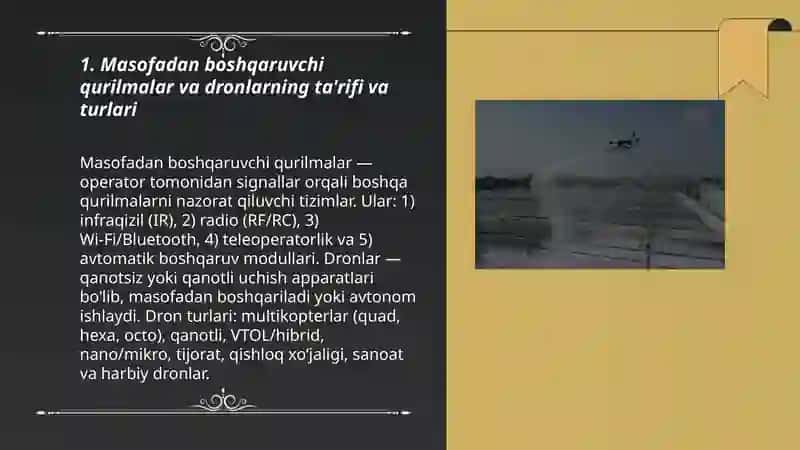 Masofadan boshqaruvchi qurilmalar va dronlar 3